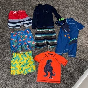 Kids Swimwear Set - Dinosaur and Fruit Prints